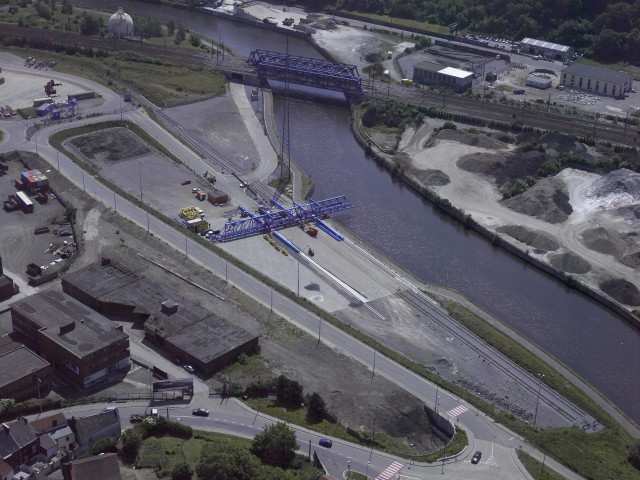Charleroi. Couillet. Sambre. Vues aériennes.