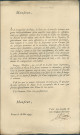 Courrier au mayeur de Bousal sur l'interdiction des réunions des Clubs de Jacobins ou Sociétés des amis de la liberté et de l'égalité.
