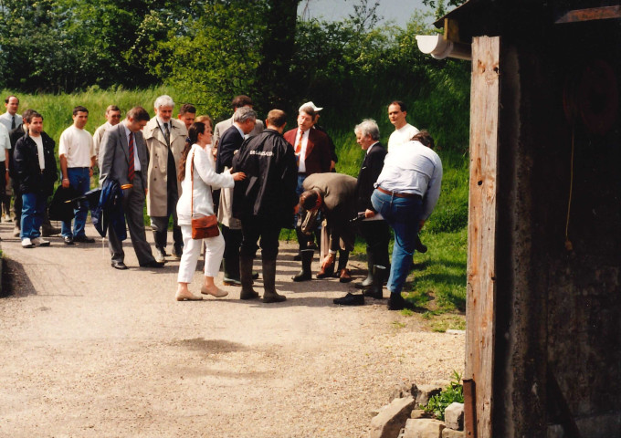 Aubel. Inauguration d'un parcours du RAVEL par M. Lebrun.