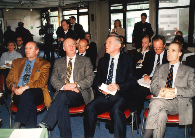 Liège. Sofico. Liaison de l'E25 - E40. Visite du président de la Banque Européenne d'investissement.