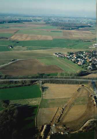 Comines. Somzée. Avant-projet du contournement du sud de Charleroi (A503 - RN5). Hauteur 1000 mètres.