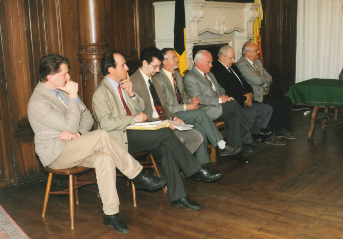 Fernelmont. Noville-les-Bois et Forville. Visite de travail de M. le ministre Lebrun.
