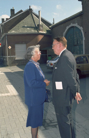 Juprelle. Inauguration des travaux de modernisation de la RN20 (chaussée de Tongres) par Jean-Pierre Grafé, ministre des Travaux publics.