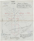 Commune de Bouffioulx. Plan annexé à la demande de la Société Anonyme du Charbonnage de Boubier à Châtelet, tendant à obtenir l'autorisation de rompre l'esponte midi de sa concession avec un bouveau en recherche de la profondeur de 625 ms 00 du Puits N° 2.