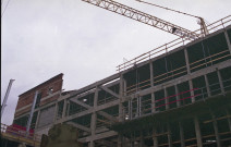 Namur. Salzinnes. Ancienne maternité. Evolution du chantier de rénovation. Future implémentation des services de l'IG 43.