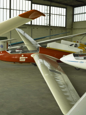 Namur. Aérodrôme de Temploux. Dégâts sur un planeur.