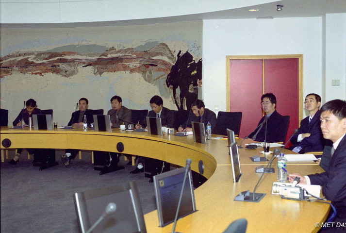 Namur. CAMET. Salle du CODI. Visite d'une délégation chinoise.
