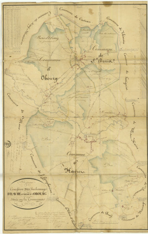 Plan Géométrique de la Concession du Charbonnage d'Havré St Denis et Obourg...