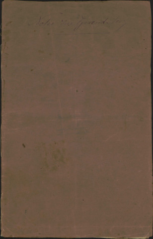 Notes manuscrites sur Grand-Leez.