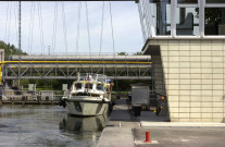 Charleroi. Monceau-sur-Sambre. Barrage-écluse No 10 dit "de la jambe de bois".