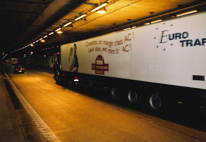 Liège. Liaison E25-E40. Intensité du trafic dans le tunnel de Cointe.