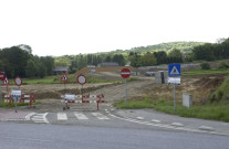 Huy. Tihange. RN 684. Liaison Tihange-Strée. Travaux préparatoires. Terrassements.