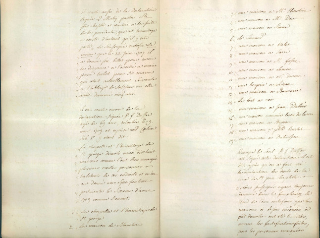 Pièces relatives à l'ermitage Saint-Georges, construit sur le site de la citadelle de Namur.