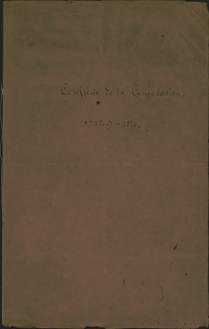 Comptes de la Confrérie de la Consolation rendus par François Wasseige