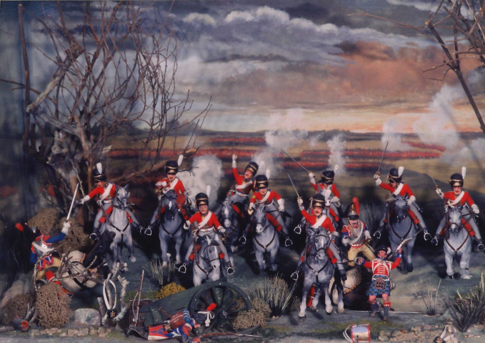 Waterloo. Musée Wellingron. Panorama d'une bataille.
