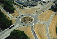 Namur. Bouge. RN 80. Giratoire "Hebar". Sortie de l'E411 et RN 80 (2).