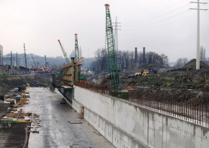 Liège. Kinkempois. Evolution des travaux de la jonction E25 - E40 (3).