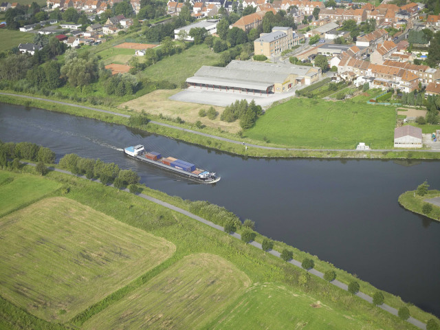 Comines-Warneton. Warneton. Vues aériennes de la Lys.