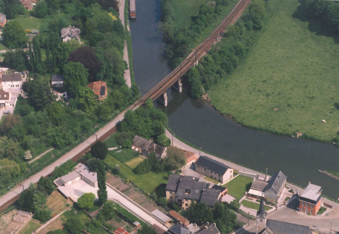 Landelies. Sambre. Pont-rail 13.