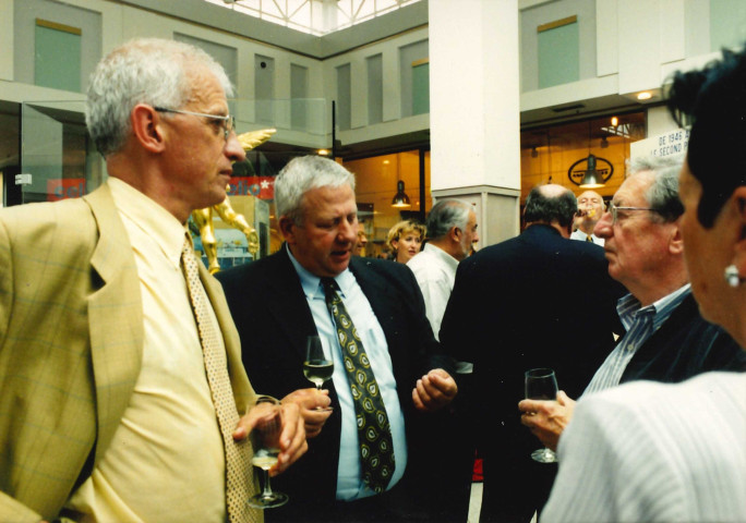 Liège. Belle-Ile. inauguration de l'exposition sur l'histoire du pont de Fragnée.