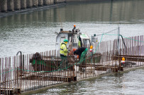 Flémalle. Travaux à l'écluse d'Ivoz-Ramet.