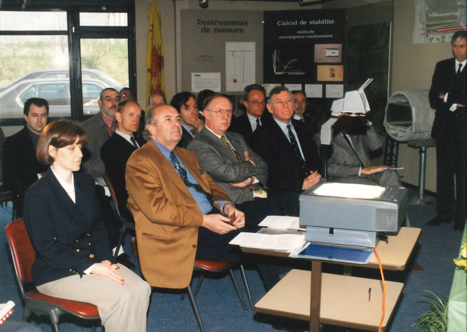 Liège. Sofico. Liaison de l'E25 - E40. Visite du président de la Banque Européenne d'investissement.