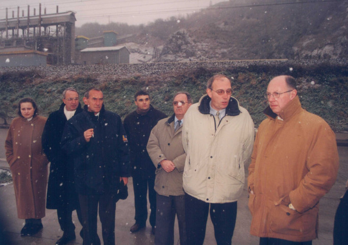 Namur. Marche-les-Dames. Séance académique chez Lhoist. Présentation du quai de chargement "Dolomies".