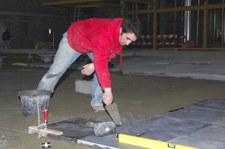 Charleroi. Aéroport de Gosselies. Evolution du chantier de la nouvelle aérogare.
