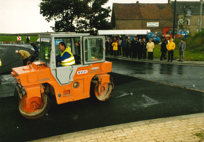 Les Bons Villers. Frasnes-lez-Gosselies. Visite de chantier du contournement de la RN5.