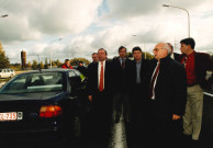 Manage. Inauguration des travaux de mise à trois bandes par M. le ministre Daerden.