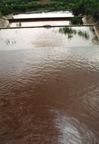 Houffalize. Tailles. Etat des lieux du bassin d'orage de Cedrogne.