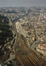 Liège. Evolution du chantier de la future gare TGV des Guillemins.
