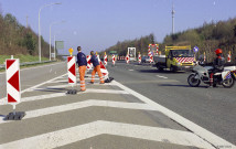 Bastogne. Travaux de réhabilitation des autoroutes E25 et E411.