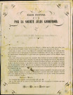 Texte du discours prononcé par A. Royer de Behr, président de la Société Jules Godefroid et membre de la Chambre des représentants, devant le Roi et la famille royale venus assister au Grand festival donné par la société précitée. Mention, au verso, de Jules Borgnet (?) : « 1849 ou 1856 ».