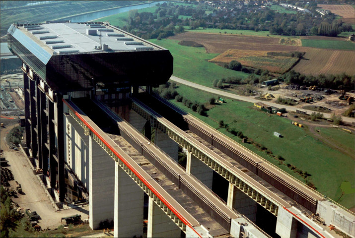 Strépy-Thieu : Ascenseur funiculaire évolution des travaux