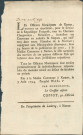 Annonce des officiers municipaux de Namur réquisitionnant tous les ouvriers charpentiers, menuisiers, ardoisiers, maçons de la province. Liste à fournir à la Maison commune. Signé Coppoy.