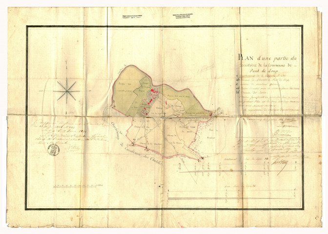 Plan d'une partie du territoire de Pont de Loup.