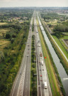 Saint-Ghislain. Tertre. E19/E42 (A7). In-lay en dalle de béton.