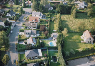 Waterloo. Vue aérienne d'un quartier.