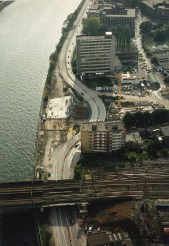 Liège. Angleur. Ecolution des travaux de la jonction E25 - E40.