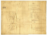 Plan de la demande en maintenue d'un terrain faisant partie du Charbonnage de Mornimont sous la commune de ce nom, et omis dans le plan de la demande du 14 7bre 1838 faite par V:J: Drapier Decoux, à Lodelinsart.