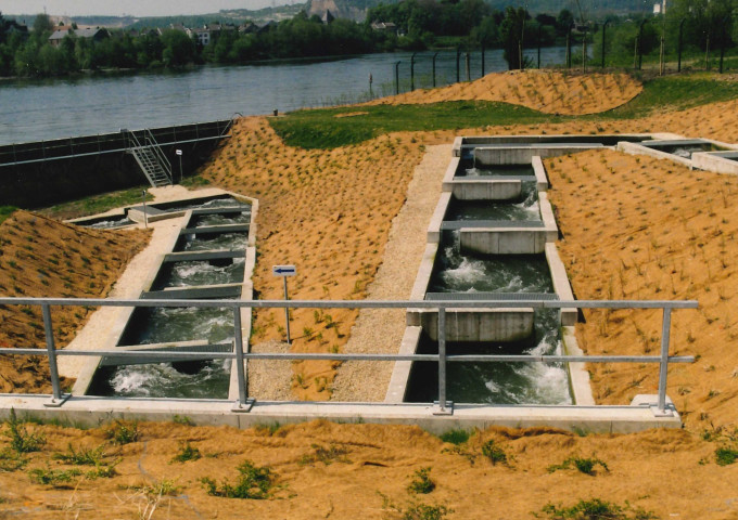 Visé. Lixhe. Inauguration de l'échelle à poissons adaptée aux grandes espèces migratoires.