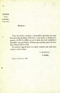 Invitation à assister à l'assemblée générale de l'Association libérale de Namur qui aura lieu le 2 février 1848. Cette réunion est consacrée à la désignation des neuf candidats à présenter, pour les cantons de Namur nord et sud, aux élections provinciales.