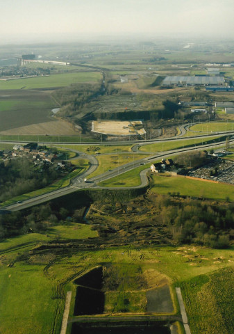 Le Roeulx. Strépy-Thieu. Evolution des chantiers de l'ascenseur et du pont-canal.