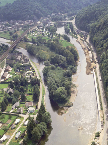 Comblain-au-Pont. Confluent de l'Ourthe et de l'Amblève et pont de Liotte.