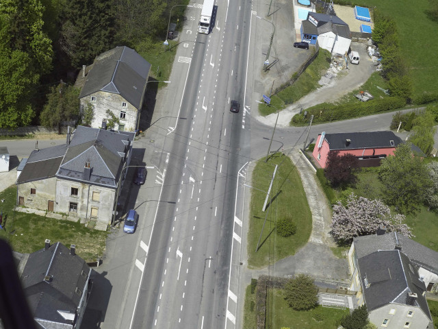 Aubange. Giratoires d'Aubange - centre - zoning d'Aix sur Close.