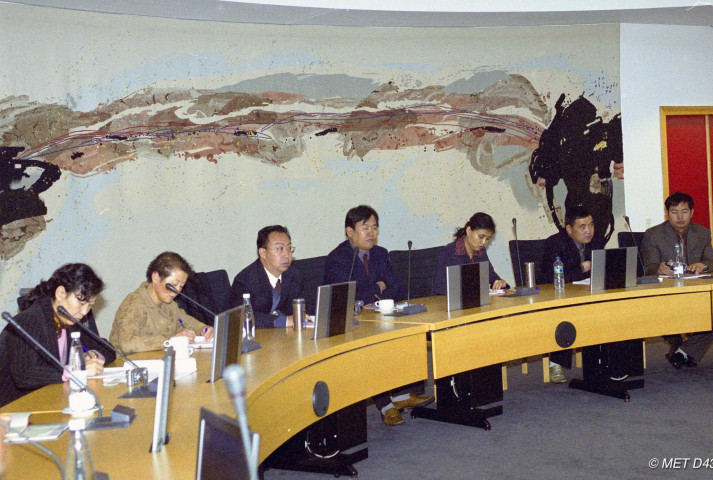 Namur. CAMET. Salle du CODI. Visite d'une délégation chinoise.