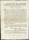 Annonce à la population des administrateurs provisoires du pays de Namur concernant la décision que les communautés ne paient plus désormais leurs tailles au receveur Dehocx. Signé Tassin président, Autigeon vice-procureur général sindic, Quevreux secrétaire général.