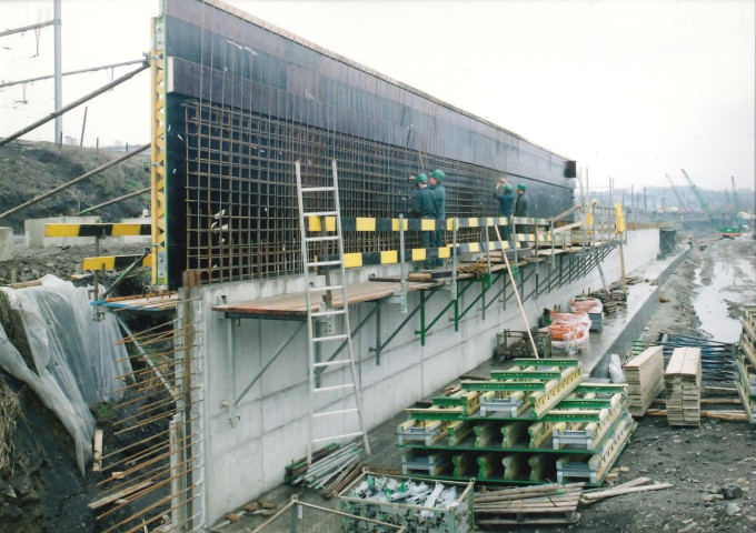 Liège. Kinkempois. Evolution des travaux de la jonction E25 - E40 (1).