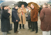 Houyet. Château de Vignée. Réception après la pose de la première pierre par M. le ministre Lebrun de la nouvelle régie et atelier provincial.